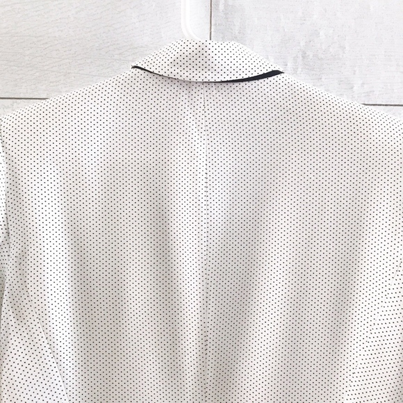 Zara White Black Polka Dot Boyfriend Blazer - Picture 7 of 8